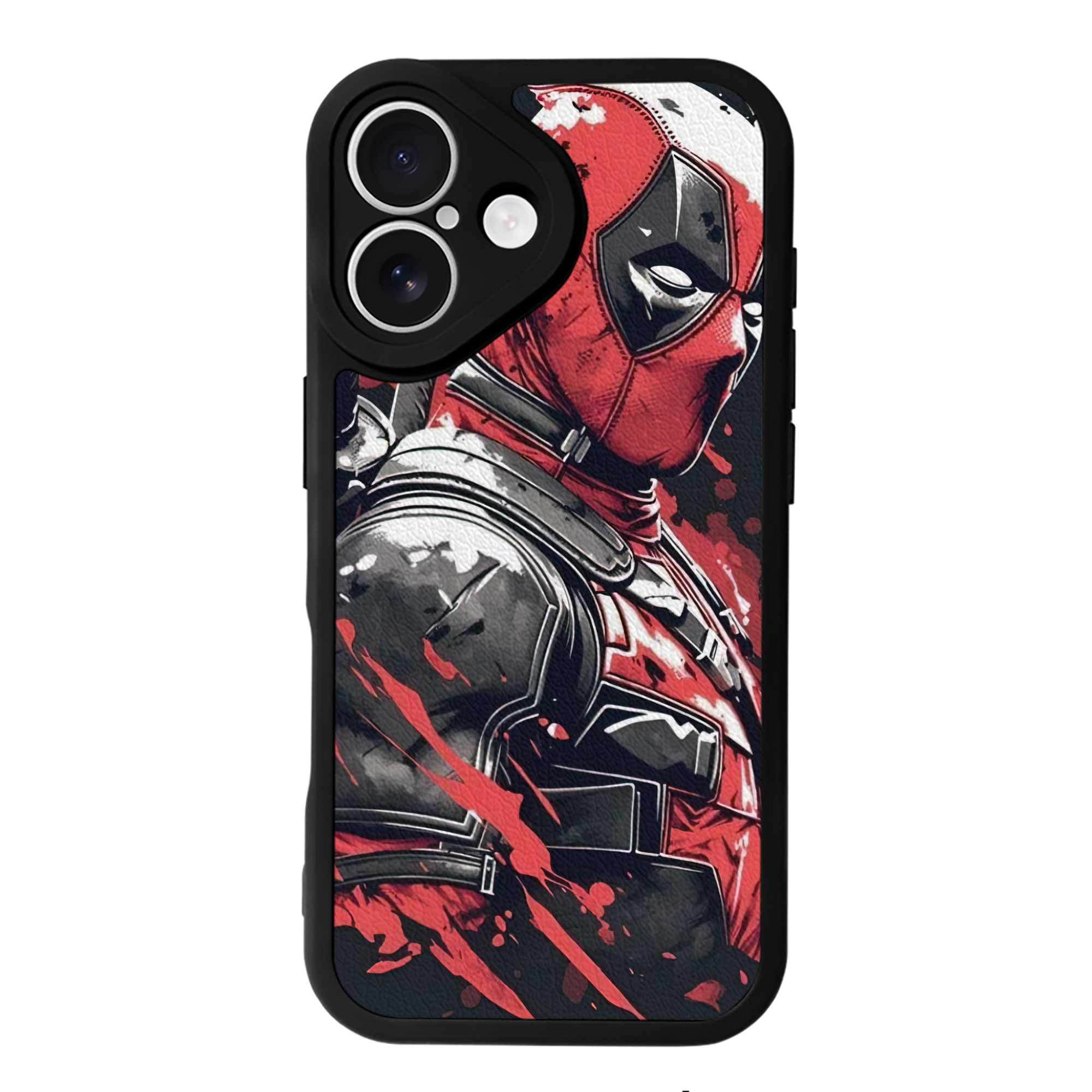 （画像用） Deadpool デッドプール 【iPhone 16シリーズ対応】シリコンスマホケース（レザー調） 材質：シリコン